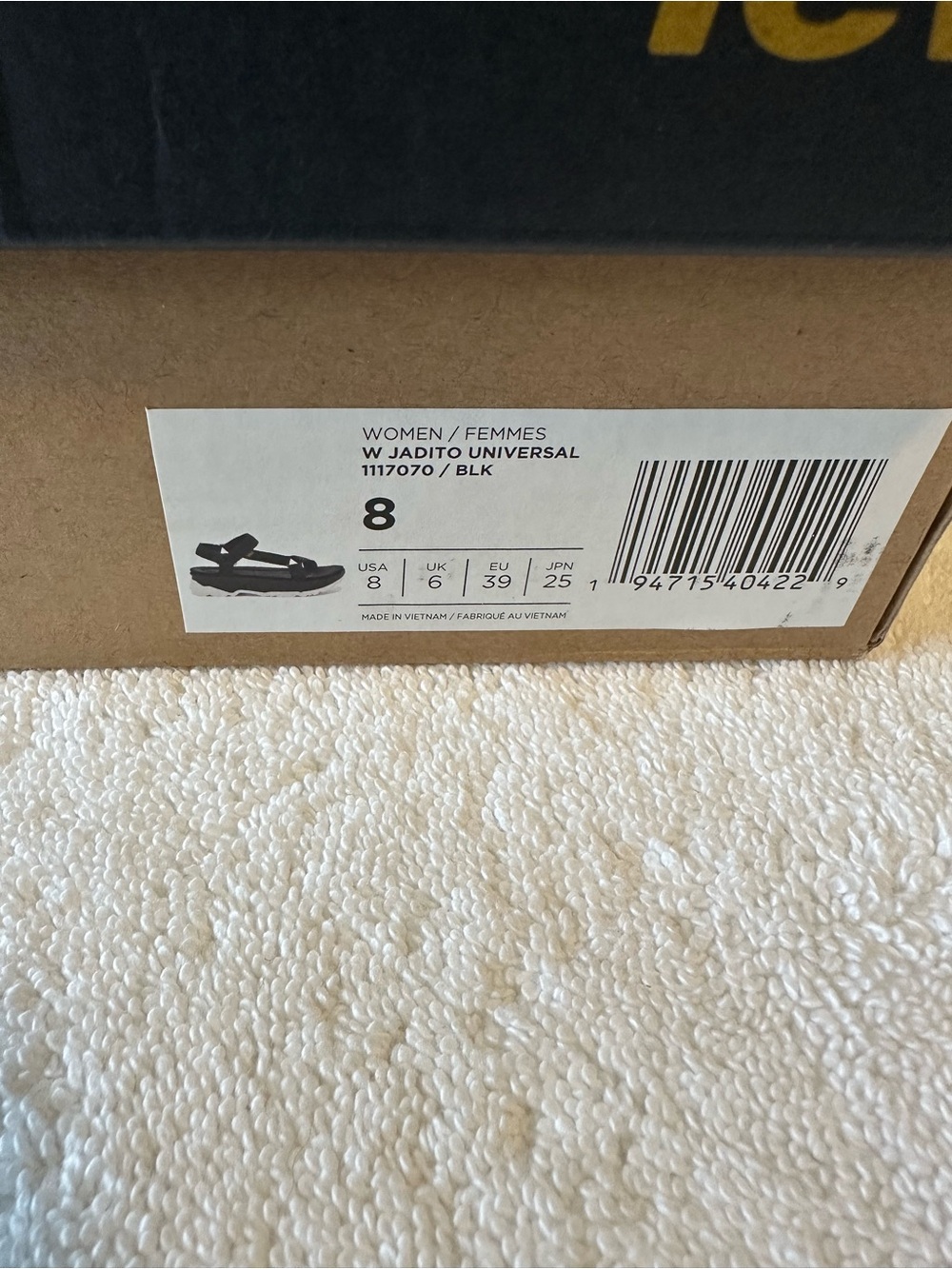 Teva Jadito Universal Black Sport Sandals Women’s Size 8 Platform Comfort - Picture 8 of 8